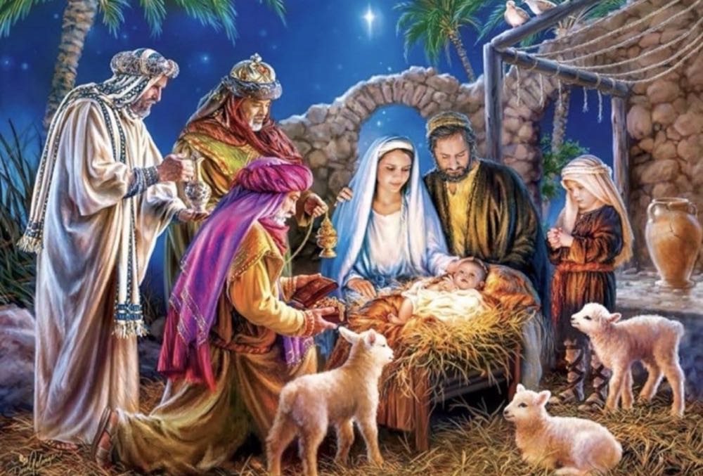 Seasons Greetings - A Child Is Born - MasterPieces puzzle collectible [Barcode 705988617577] - Main Image 2