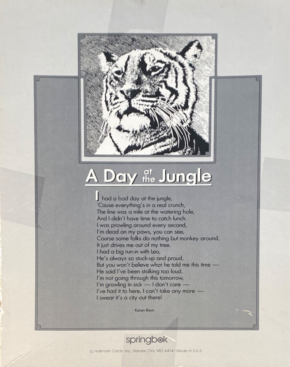 Tiger, Tiger, Burning Bright! - Springbok 🦌 puzzle collectible - Main Image 2