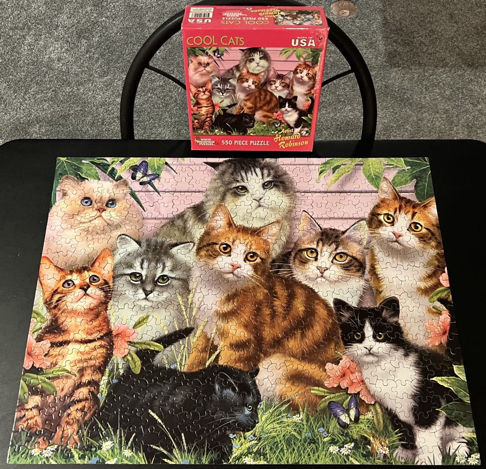 Cool Cats-BORROWED - White Mountain puzzle collectible [Barcode 724819251568] - Main Image 3