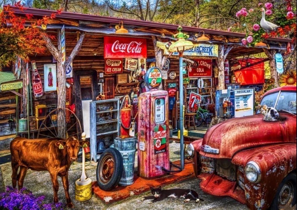 On The Back Roads In The Country - Bluebird Puzzle puzzle collectible [Barcode 3663384702099] - Main Image 2