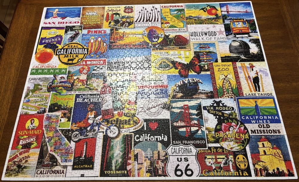 I Love California - White Mountain Puzzles puzzle collectible [Barcode 724819258031] - Main Image 3