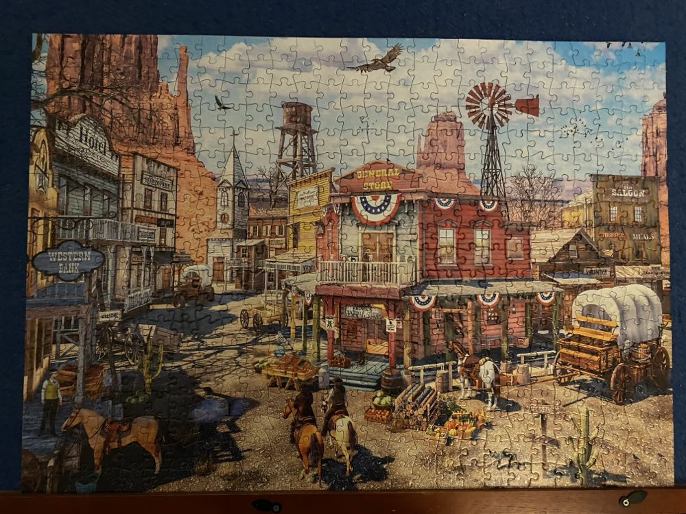 Old Western Town - Work & Sell - Buffalo puzzle collectible [Barcode 079346332588] - Main Image 3