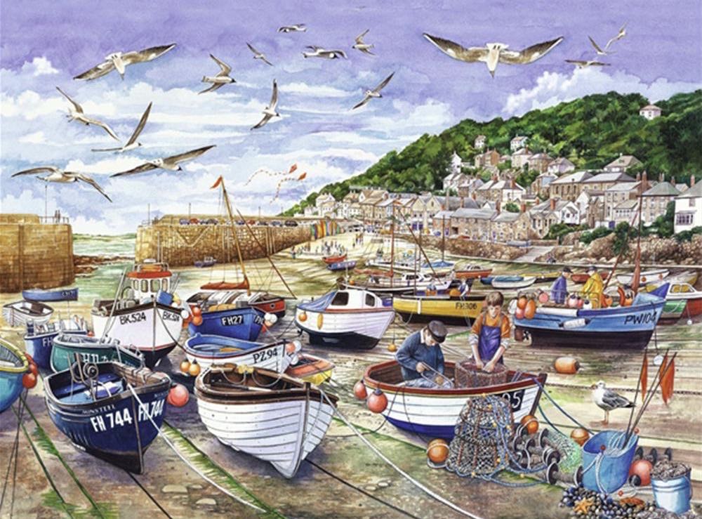 Around Britain, Mousehole Cornwall APM - Falcon de luxe puzzle collectible [Barcode 8710126111864] - Main Image 2