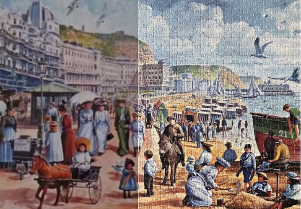 Besides the Seaside (Saskia Lenen) - Falcon de luxe puzzle collectible [Barcode 8710126156315] - Main Image 4