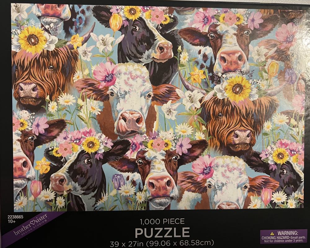 Floral Cows - Brother Sister Design Studio puzzle collectible - Main Image 2