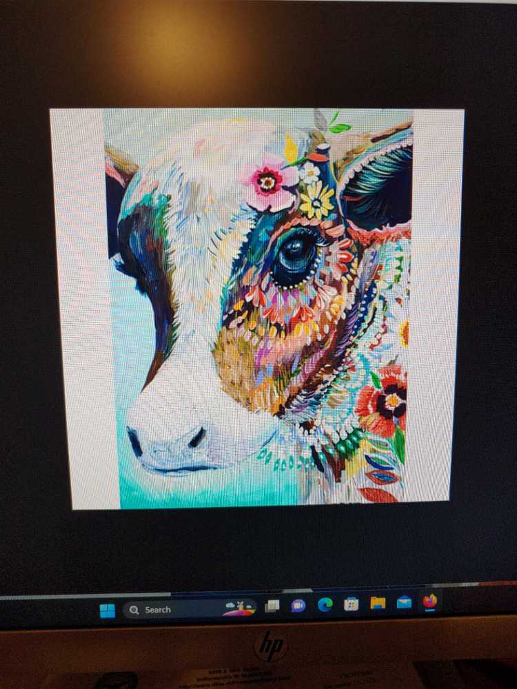 Cows - Floral Cow - diamond painting puzzle collectible - Main Image 1