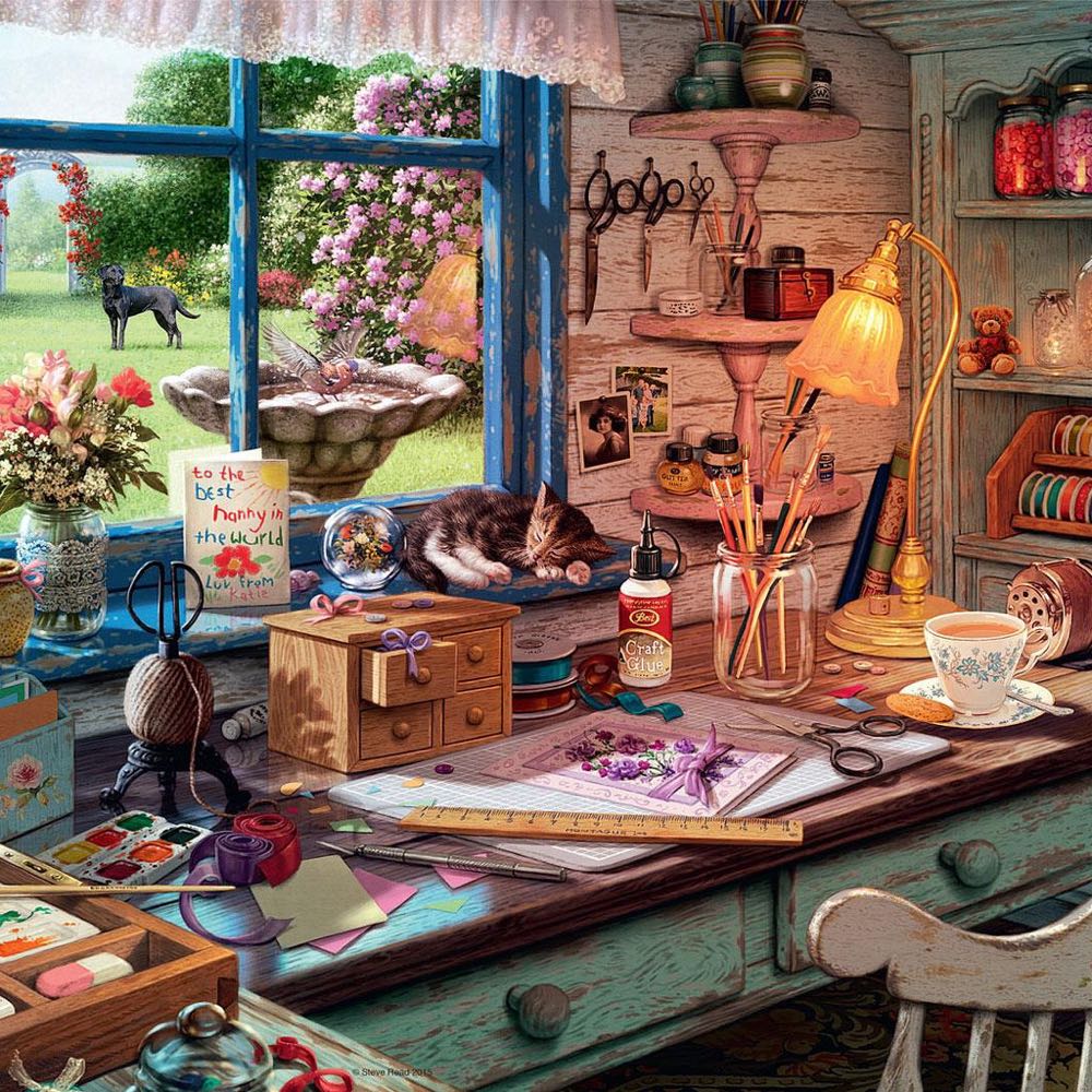 Grandma’s Craft Shed - Wentworth Wooden Puzzles 🇬🇧 puzzle collectible [Barcode 6050265354756] - Main Image 3
