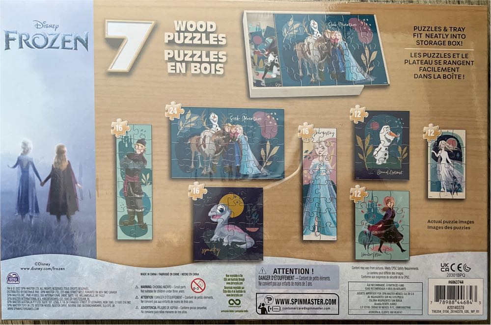 Frozen 7 Wood Puzzles  puzzle collectible [Barcode 778988446843] - Main Image 2