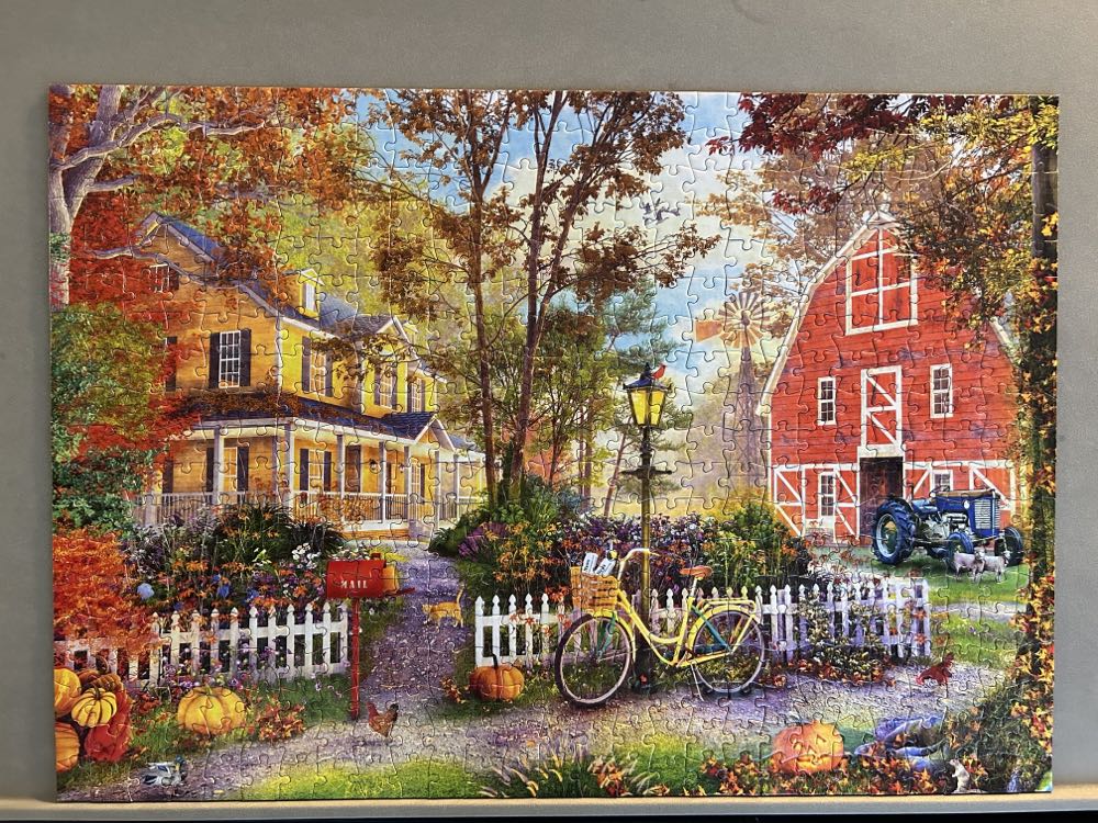 SOLD Autumn Farmhouse - Buffalo puzzle collectible [Barcode 079346332564] - Main Image 2