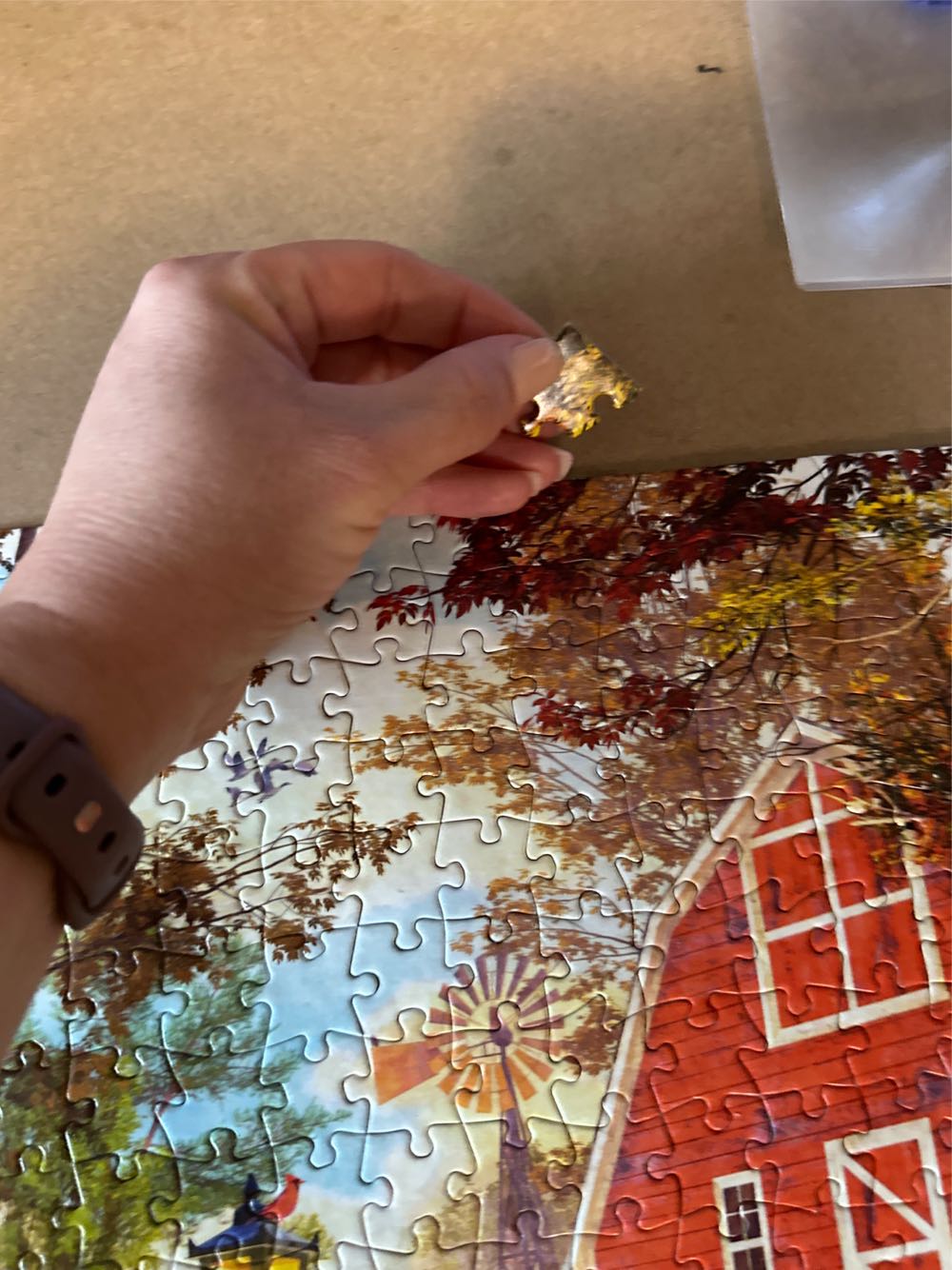 SOLD Autumn Farmhouse - Buffalo puzzle collectible [Barcode 079346332564] - Main Image 4