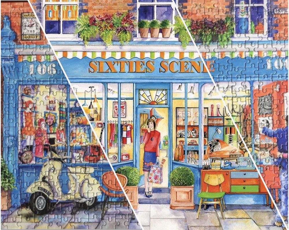 Sixties Scene (Maken) - Gibsons puzzle collectible [Barcode 5012269034233] - Main Image 4