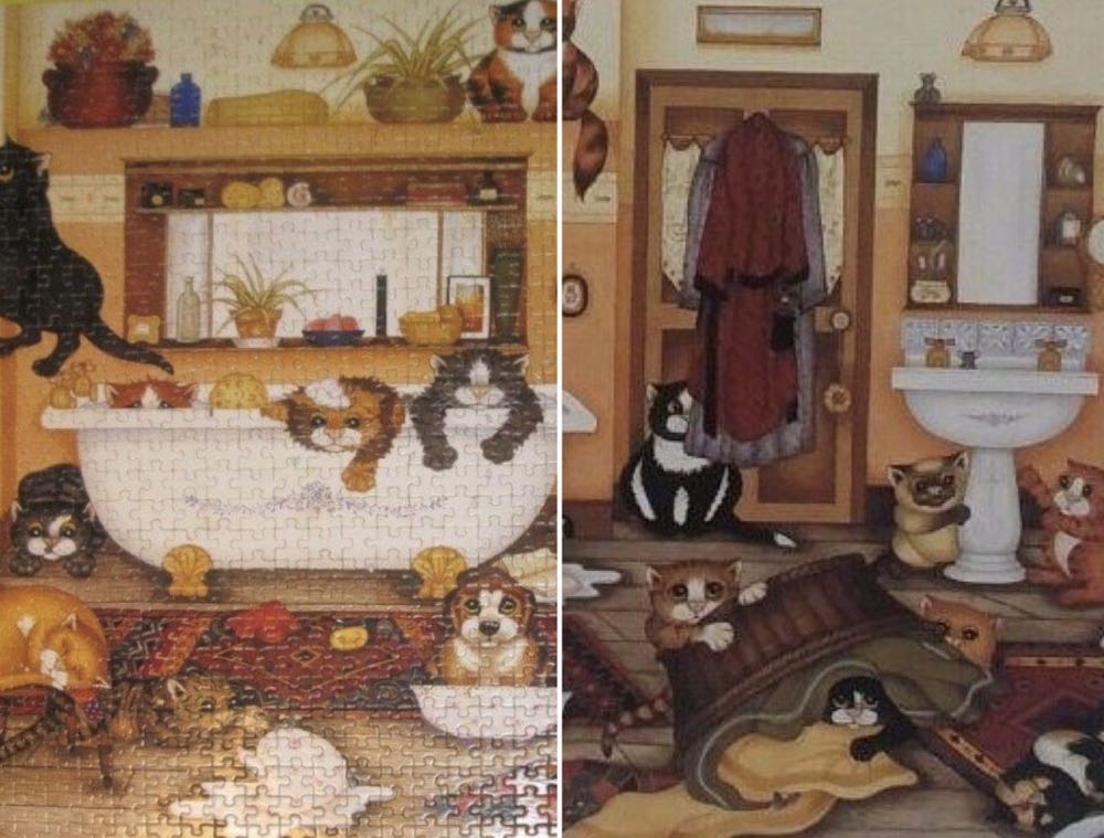 Bathroom Kittens - Bits & Pieces Puzzle puzzle collectible [Barcode 704812201135] - Main Image 4