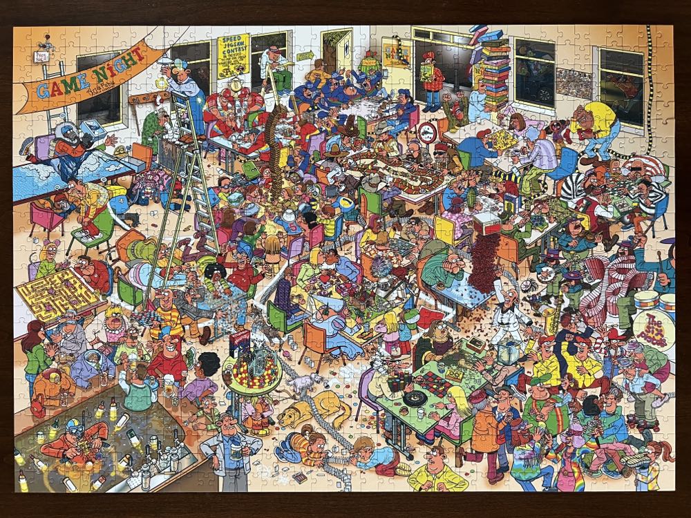 Game Night - Art & Fable Puzzle Company puzzle collectible [Barcode 850006234158] - Main Image 2