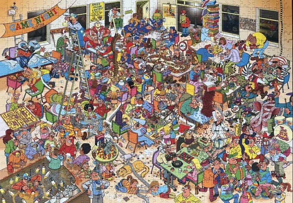 Game Night - Art & Fable Puzzle Company puzzle collectible [Barcode 850006234158] - Main Image 3