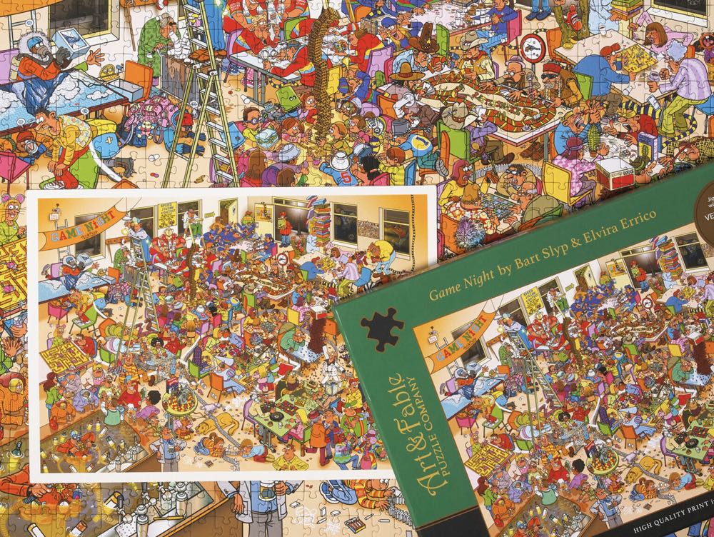 Game Night - Art & Fable Puzzle Company puzzle collectible [Barcode 850006234158] - Main Image 4