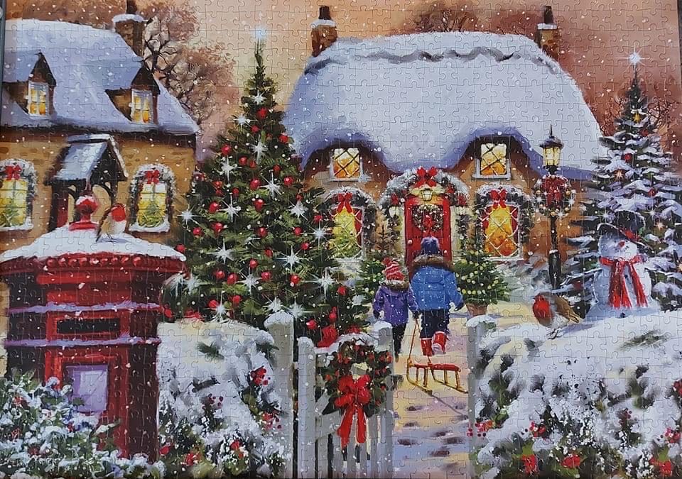 Winter Cottage - Bluebird Puzzle puzzle collectible [Barcode 3663384700767] - Main Image 3