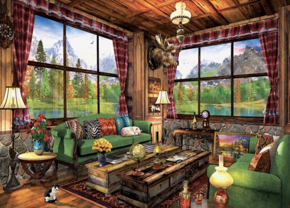 Cozy Cabin - EuroGraphics puzzle collectible [Barcode 0628136653770] - Main Image 2