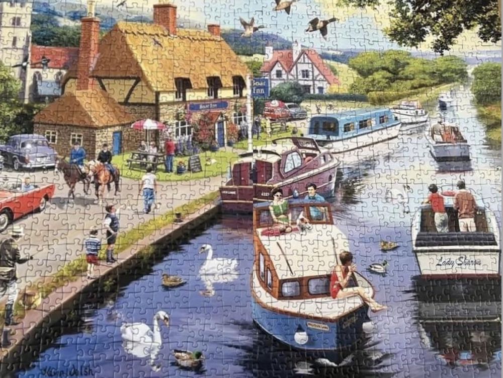 Evening on the River - Ravensburger puzzle collectible [Barcode 4005556174881] - Main Image 3