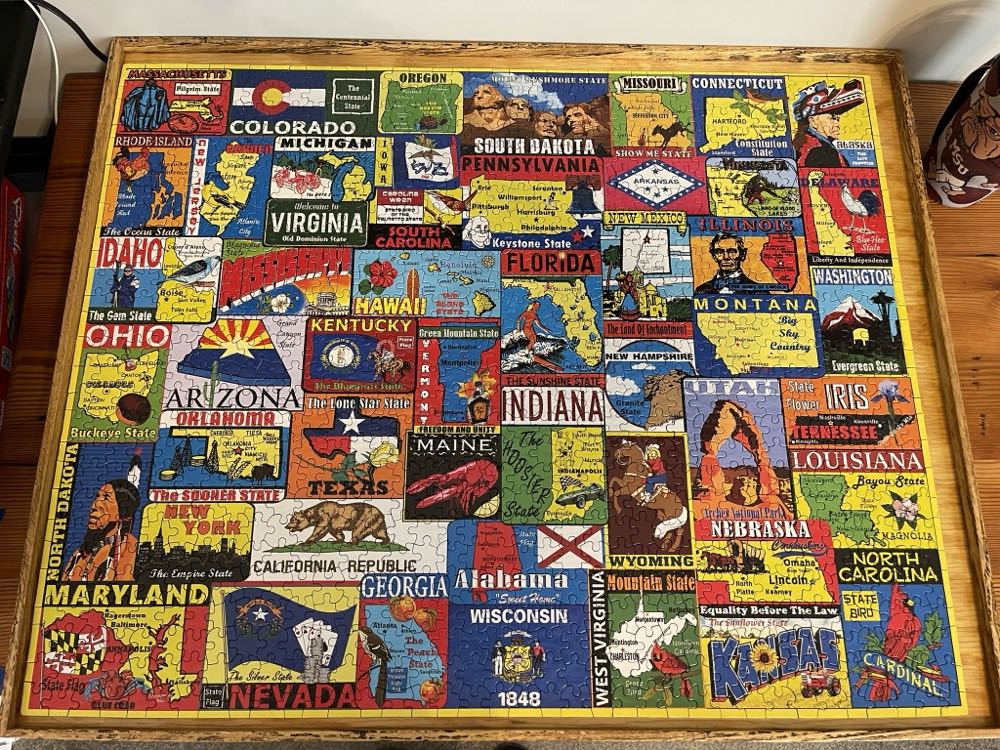 State Stickers - White Mountain Puzzles puzzle collectible [Barcode 724819264872] - Main Image 2