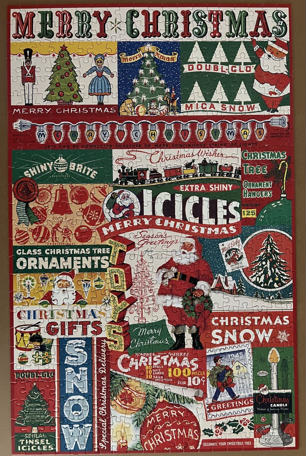 Christmas Vintage Puzzle - Cavallini puzzle collectible [Barcode 178163000059] - Main Image 2