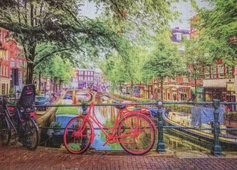 Red Bike in Amsterdam - Bluebird Puzzle puzzle collectible [Barcode 3663384702112] - Main Image 3
