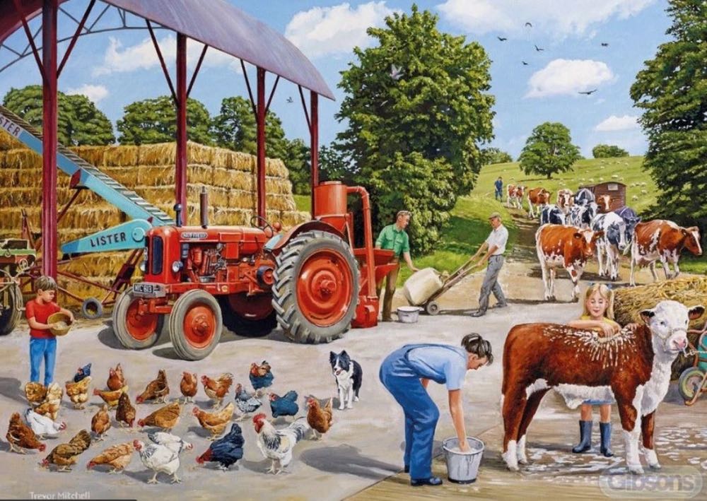 A Busy Farmyard - Gibsons puzzle collectible [Barcode 5012269031362] - Main Image 2