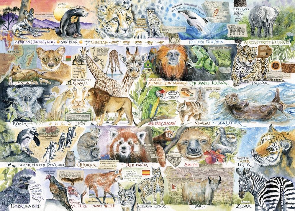 Sun Bears & Sloths  - Gibsons puzzle collectible - Main Image 2