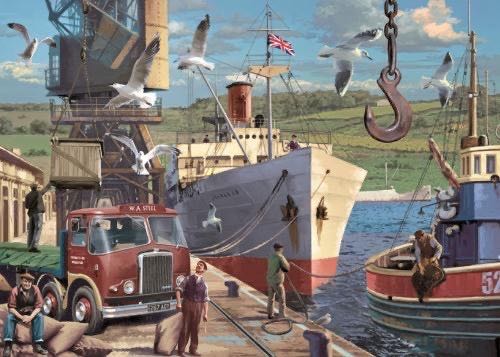 Down At The Docks - Falcon de luxe puzzle collectible [Barcode 8710126111789] - Main Image 2