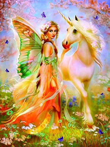 Fairy Princess And Unicorn - SunsOut puzzle collectible [Barcode 796780490062] - Main Image 1
