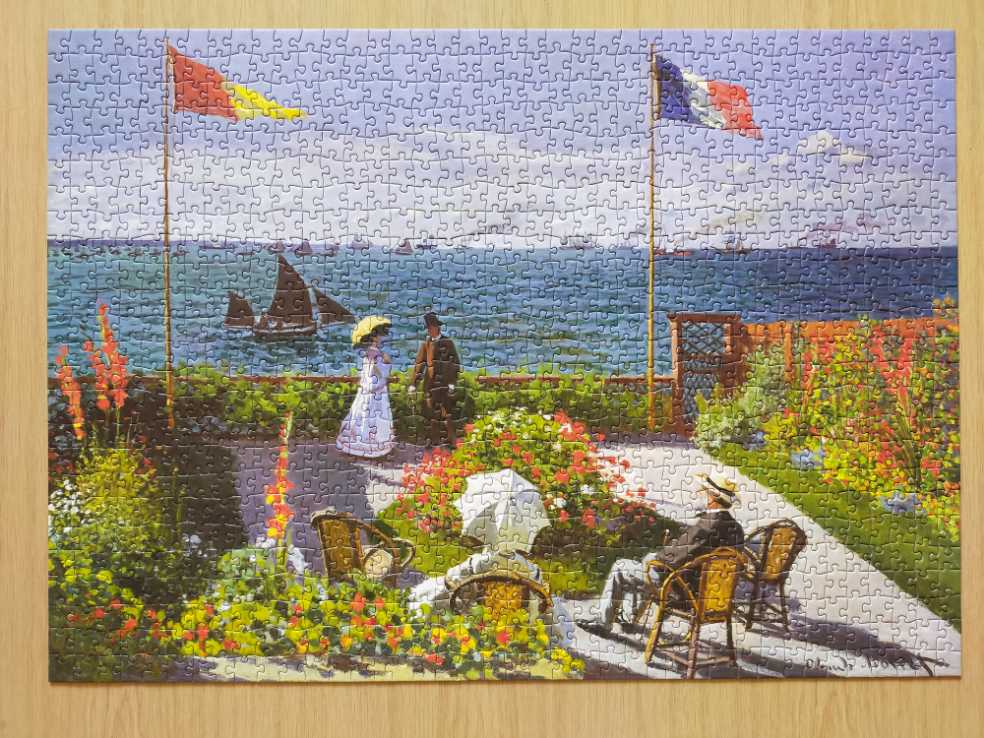 Garden At Sainte-adresse - Peter Pauper Press puzzle collectible [Barcode 9781441330666] - Main Image 3