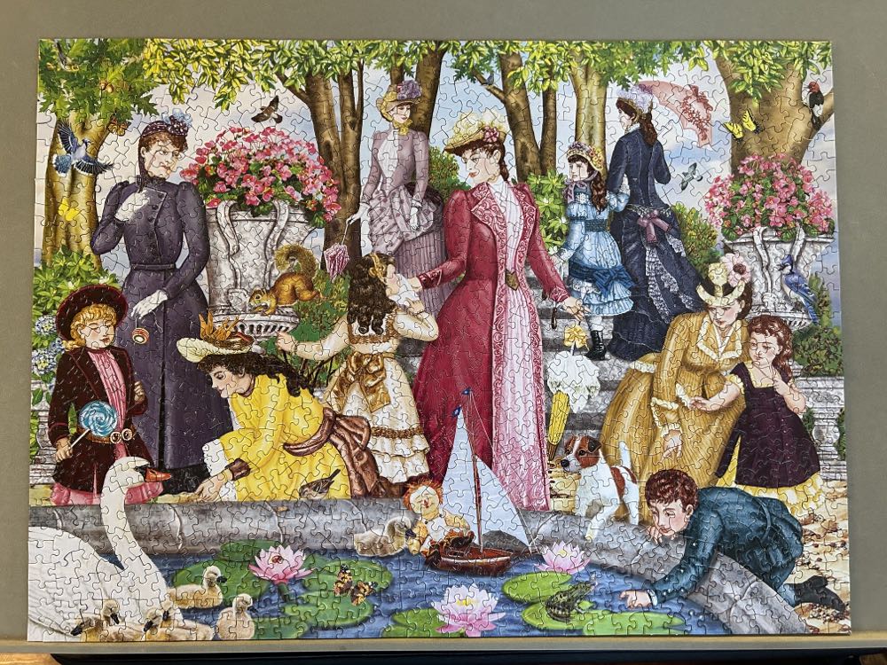 Aunt Josephine Visits The Park - Bits And Pieces puzzle collectible [Barcode 704812103569] - Main Image 2