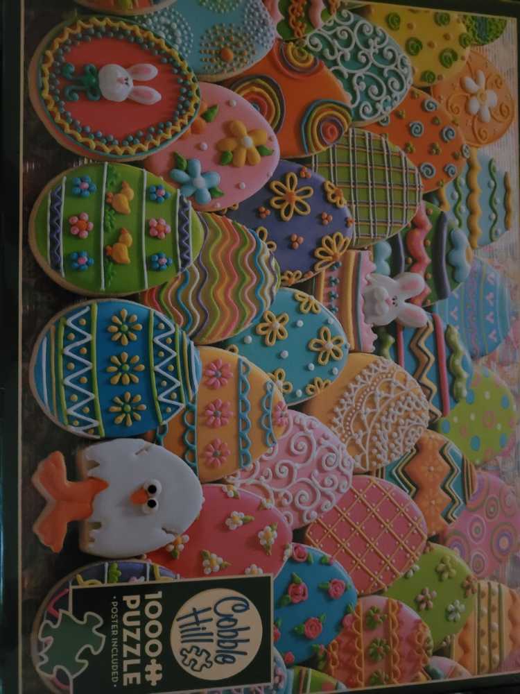 Easter Eggs 1000 Piece Puzzle - Cobble Hill puzzle collectible [Barcode 625012401234] - Main Image 1