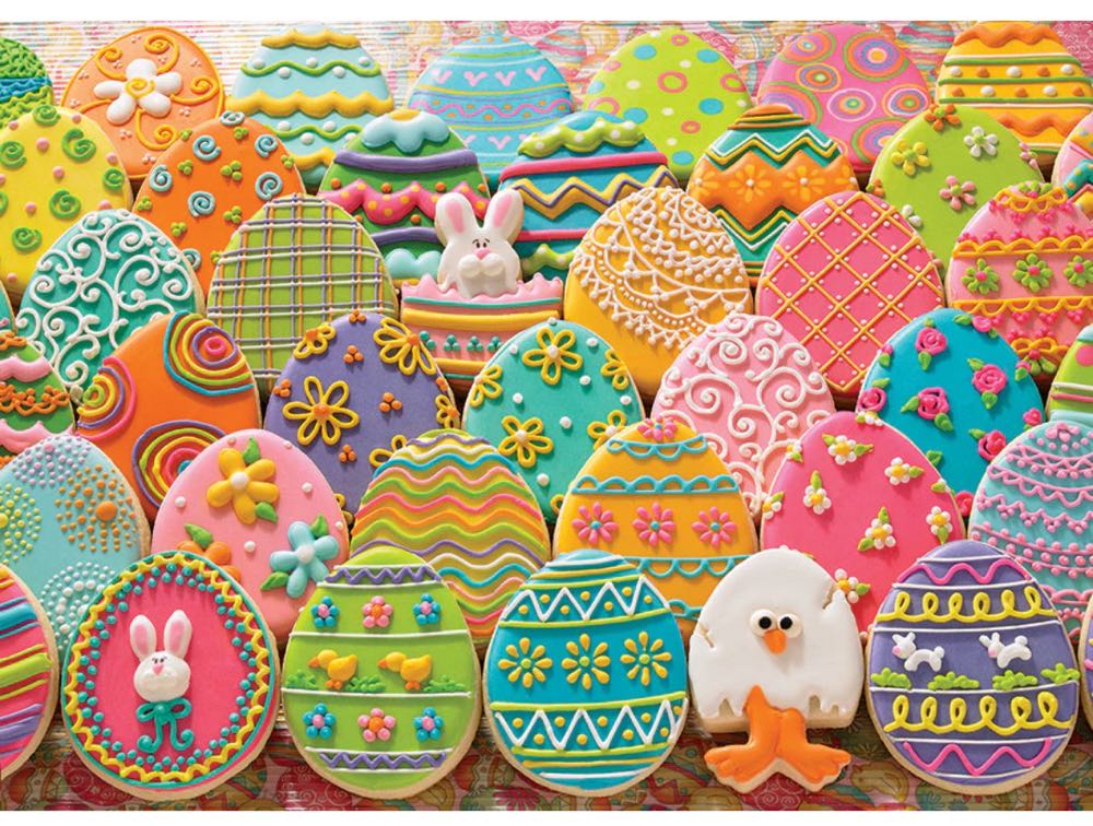 Easter Eggs 1000 Piece Puzzle - Cobble Hill puzzle collectible [Barcode 625012401234] - Main Image 2