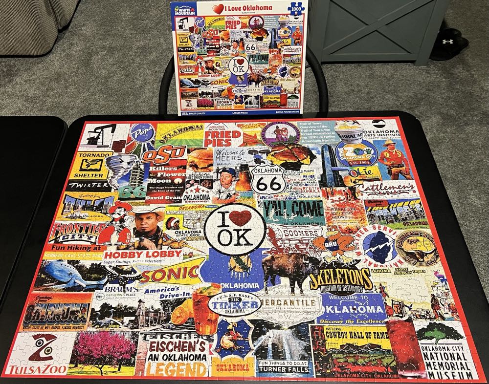 I Love Oklahoma - White Mountain puzzle collectible [Barcode 724819266548] - Main Image 3