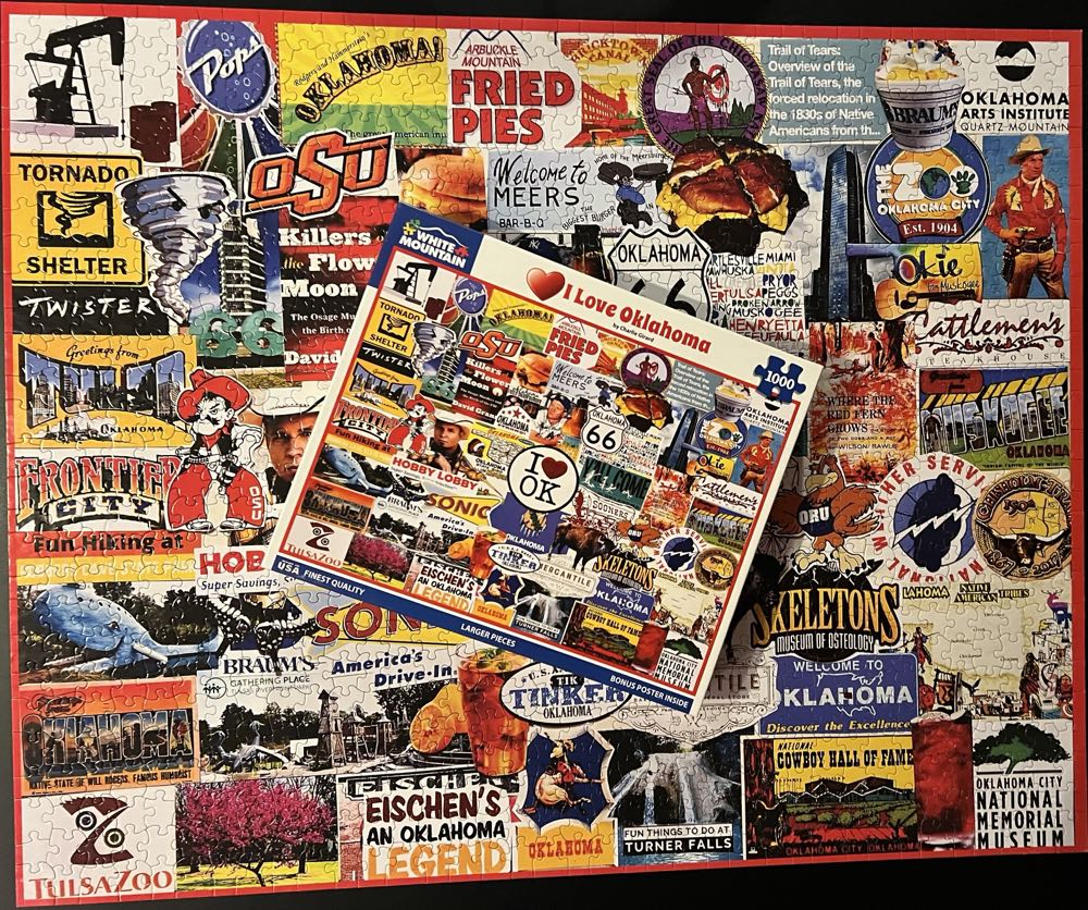 I Love Oklahoma - White Mountain puzzle collectible [Barcode 724819266548] - Main Image 4