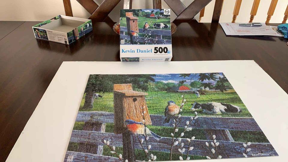 Blue Bird And Cow - TCG Toys puzzle collectible - Main Image 2