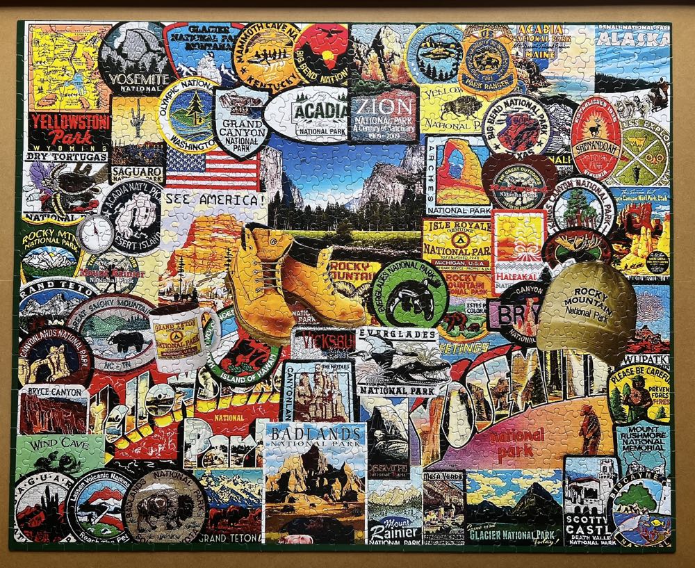 National Park Badges - White Mountain puzzle collectible [Barcode 724819256617] - Main Image 2