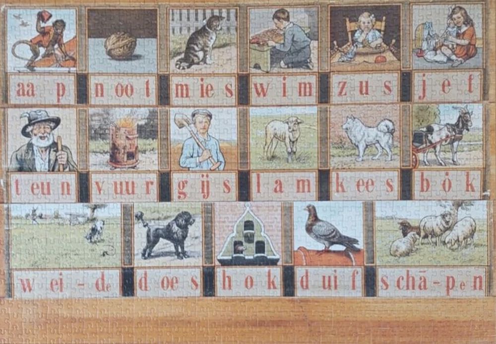 Leesplankje Oud Goud aap, noot, Mies - Jumbo puzzle collectible [Barcode 8710126813591] - Main Image 3