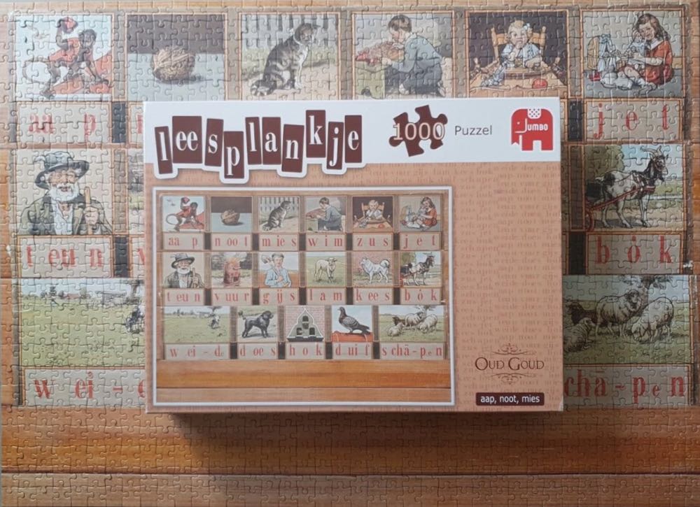 Leesplankje Oud Goud aap, noot, Mies - Jumbo puzzle collectible [Barcode 8710126813591] - Main Image 4