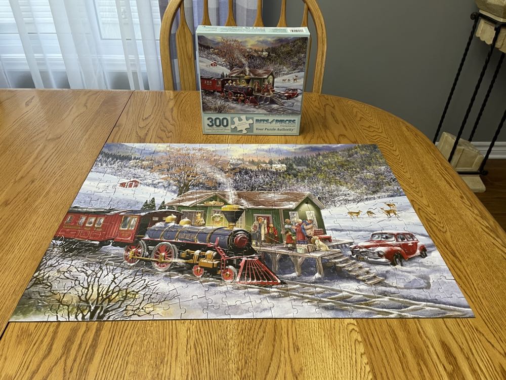 Rural Train Stop - Bits & Pieces puzzle collectible [Barcode 192949056597] - Main Image 2