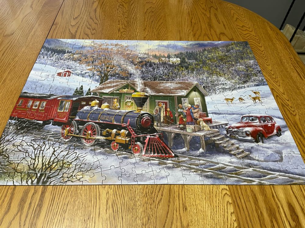 Rural Train Stop - Bits & Pieces puzzle collectible [Barcode 192949056597] - Main Image 4