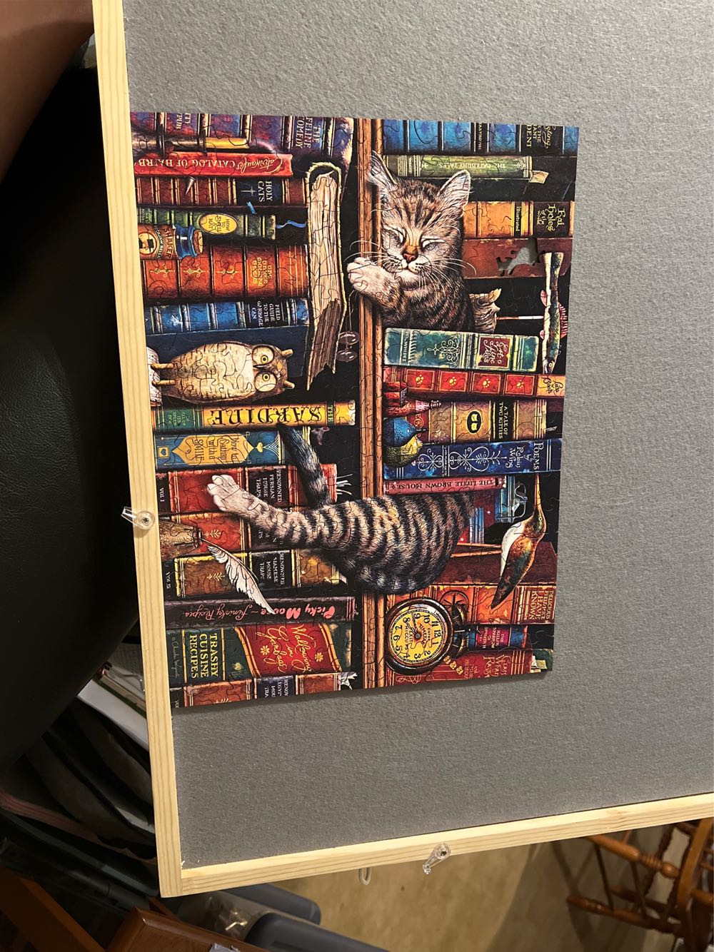 Cat In Book Shelf - Wooden Puzzles puzzle collectible - Main Image 2