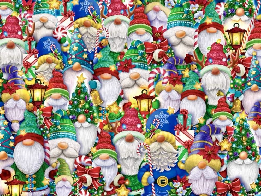 Christmas Gonks (0) - Vermont Christmas Company puzzle collectible [Barcode 819273023919] - Main Image 2