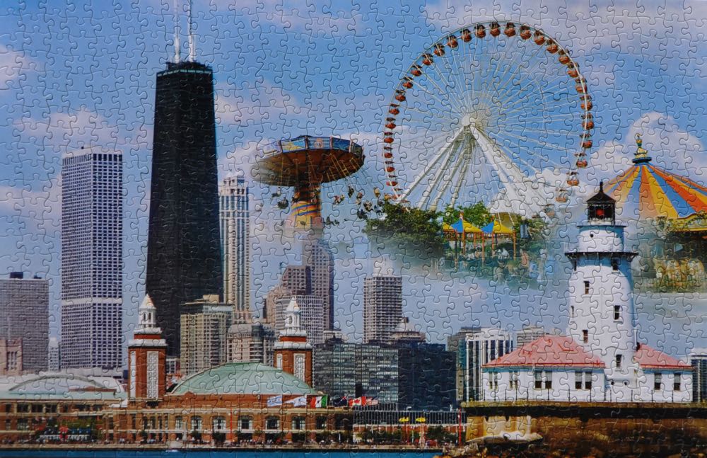 Chicago Skyline - Puzzlers Collection puzzle collectible - Main Image 2
