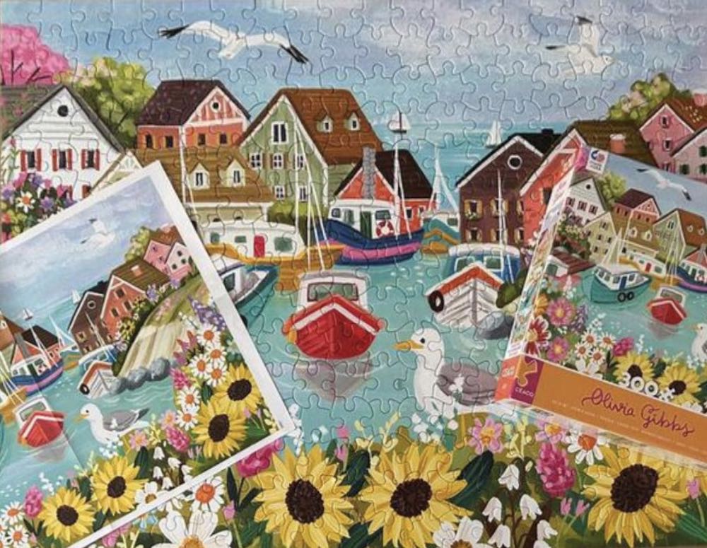 Sea Town Harbor - Ceaco puzzle collectible [Barcode 021081210072] - Main Image 3