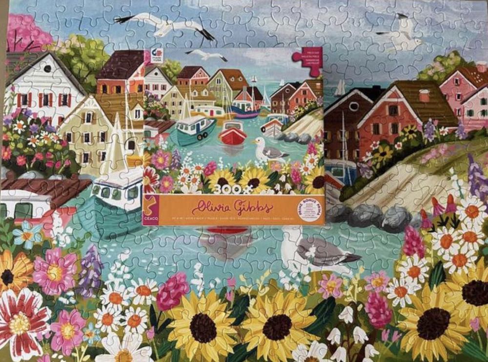 Sea Town Harbor - Ceaco puzzle collectible [Barcode 021081210072] - Main Image 4