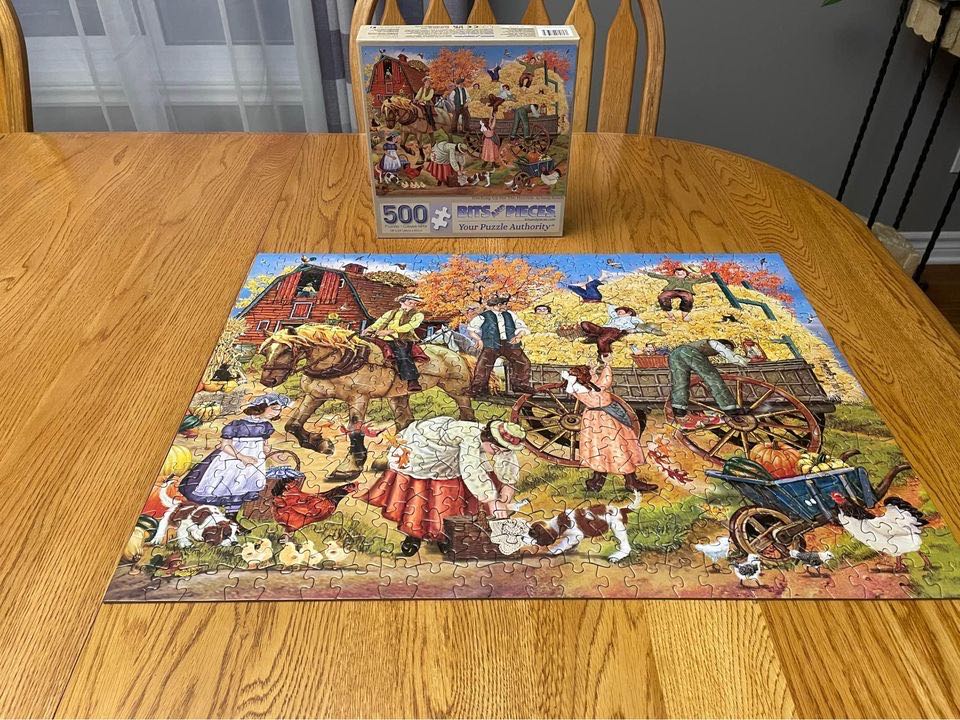 Hitching Up For A Hayride - Bits & Pieces puzzle collectible - Main Image 2