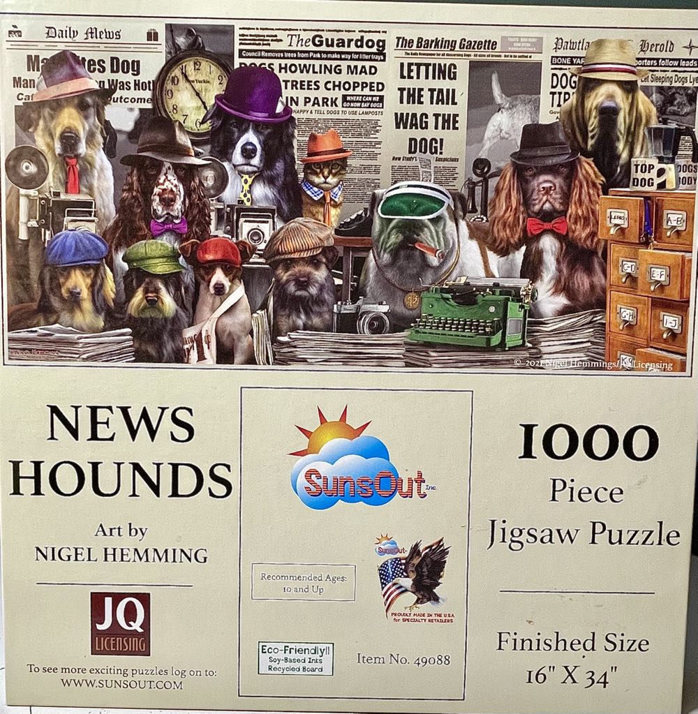 News Hound - SunsOut 🇺🇸 puzzle collectible [Barcode 796780490888] - Main Image 4