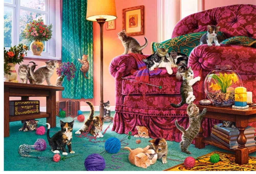 Naughty Kittens - Castorland puzzle collectible [Barcode 5904438053254] - Main Image 2