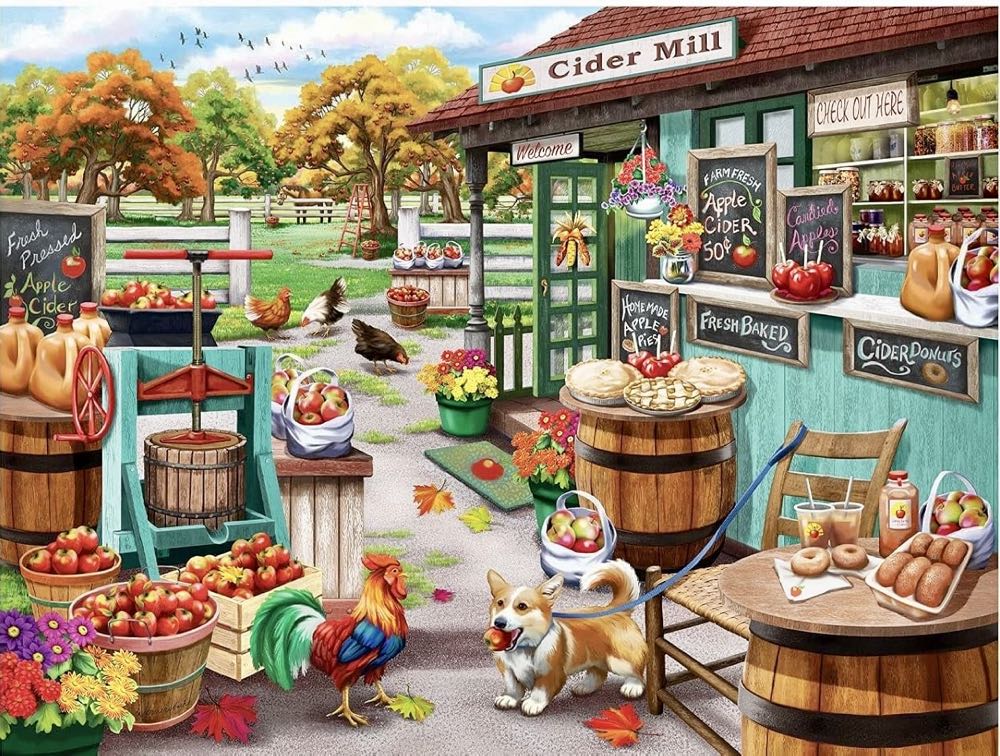 Visiting The Cider Mill - Bits And Pieces puzzle collectible [Barcode 192949066640] - Main Image 2